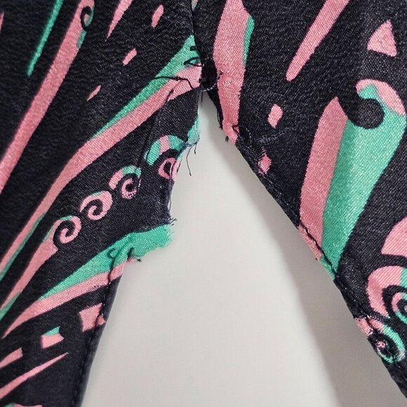 Amanda Uprichard Silk Abstract Paisley‎ Tunic Top 3/4 Sleeve Split Neck Small - Picture 5 of 11